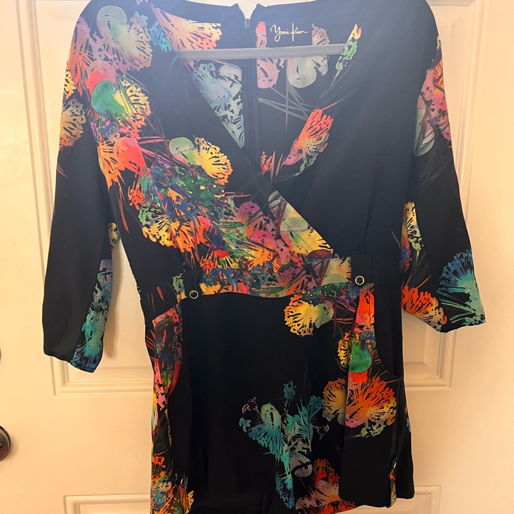 Monkees Boutique Multi-Colored Wildflower Romper